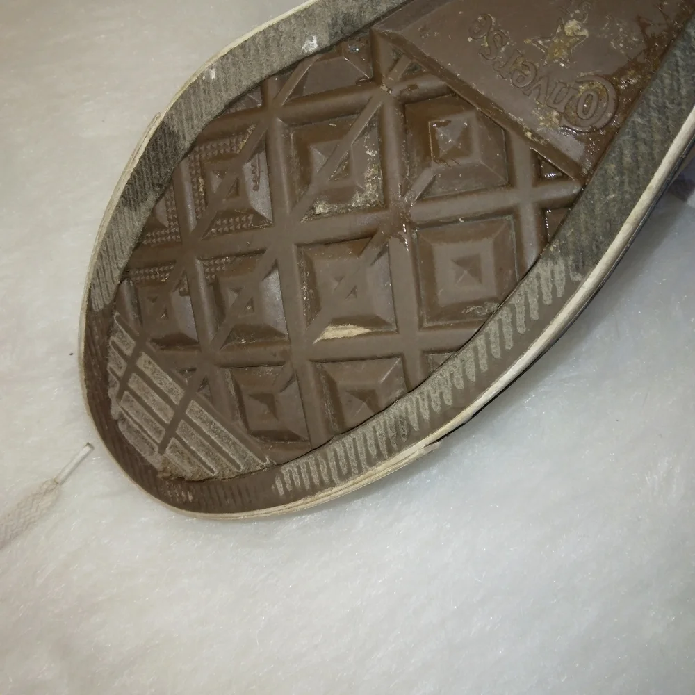 SHOES Converse low, double tongue,  pink & gray, size 10.5 - Picture 8 of 11